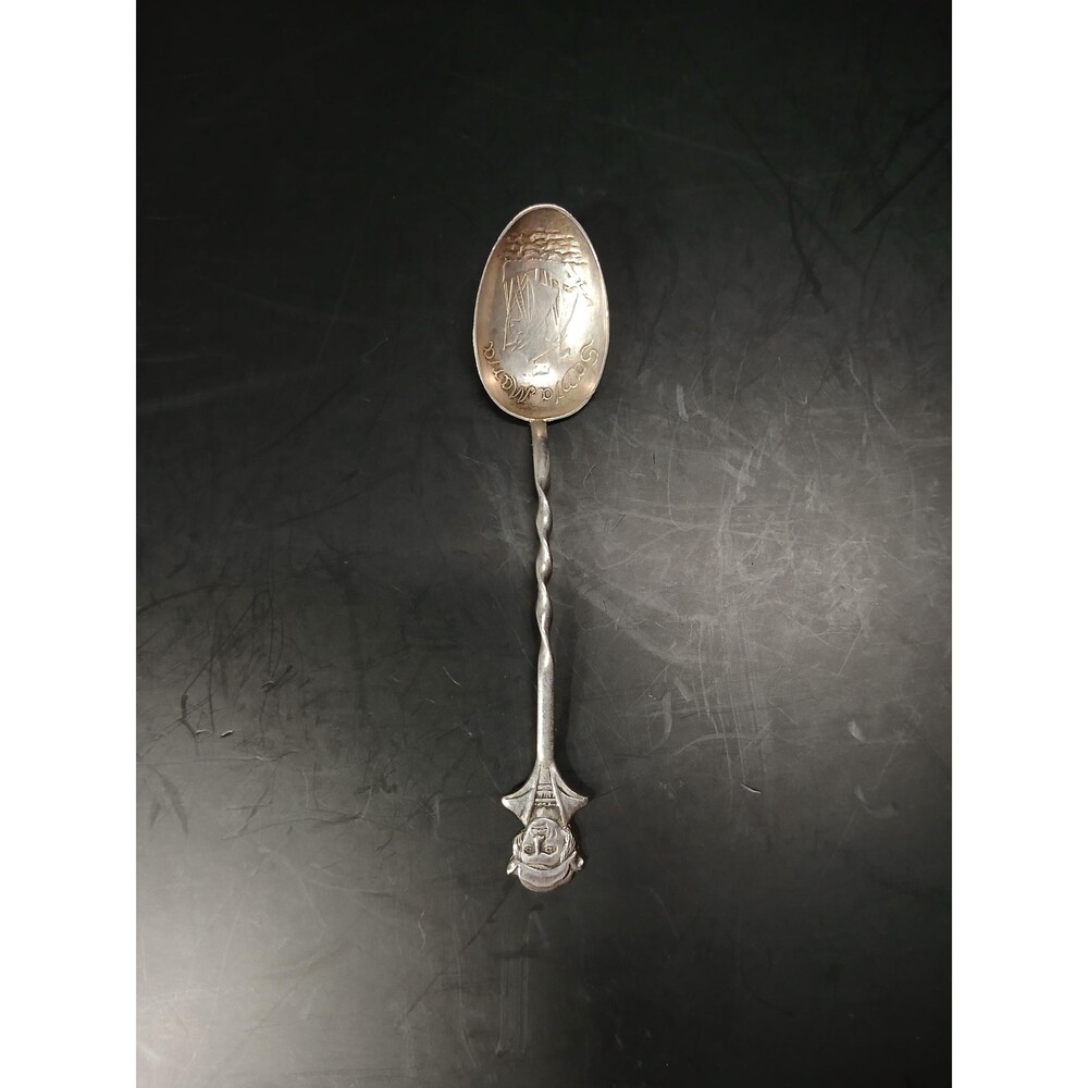 Antique Sterling Santa Maria Souvenir Spoon 4" 6g Early 1900s Ship Explorer